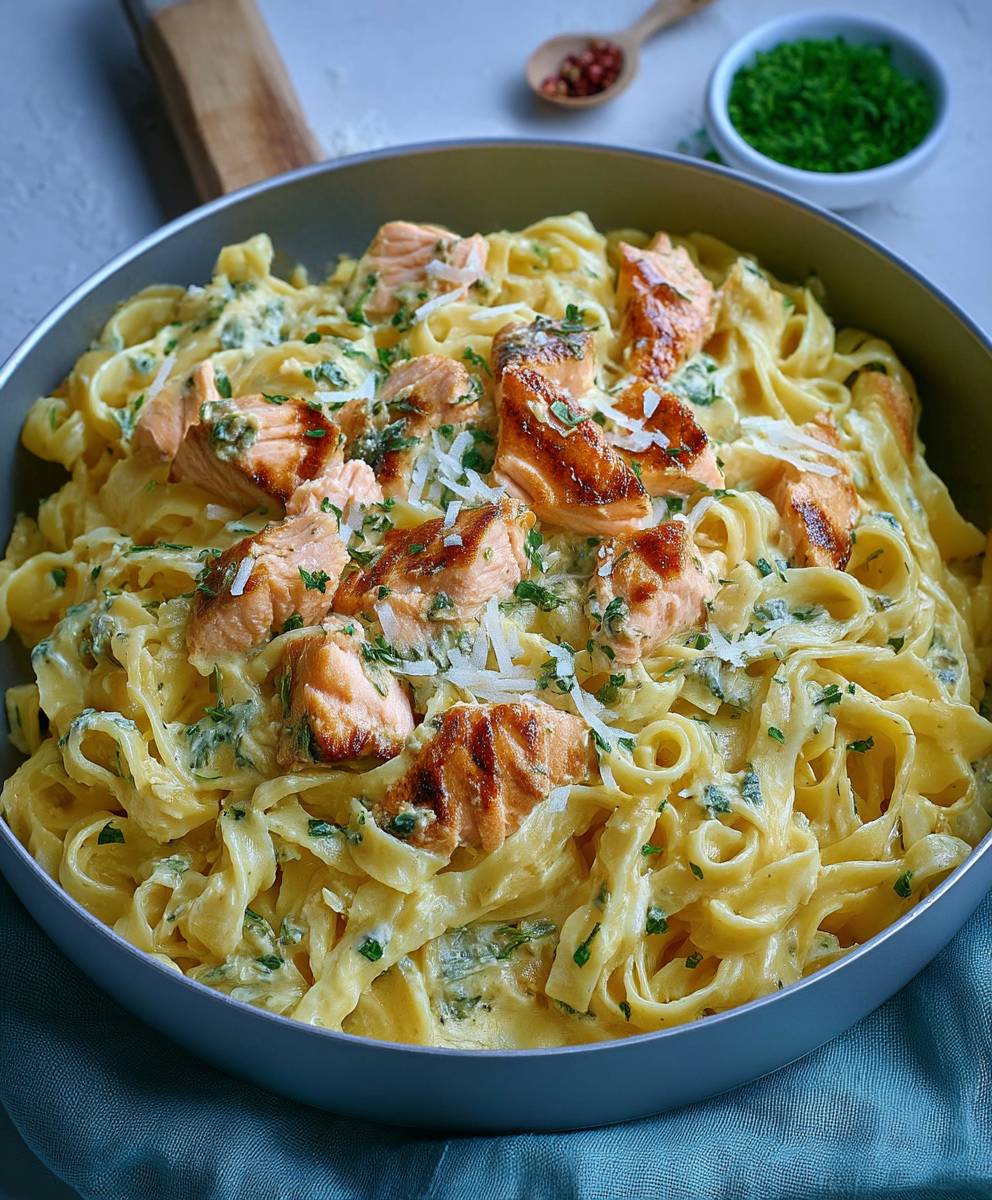 Lachs Nudeln Sahnesoße