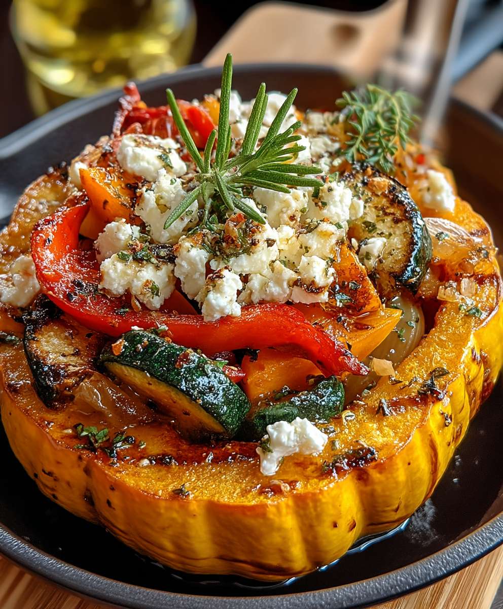 Ofenkürbis mit Feta