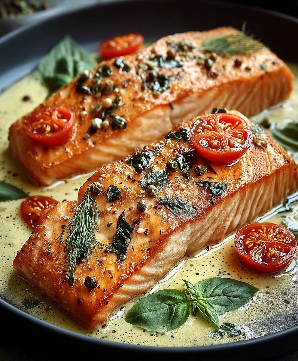 Toskanischer Lachs Sahnesoße