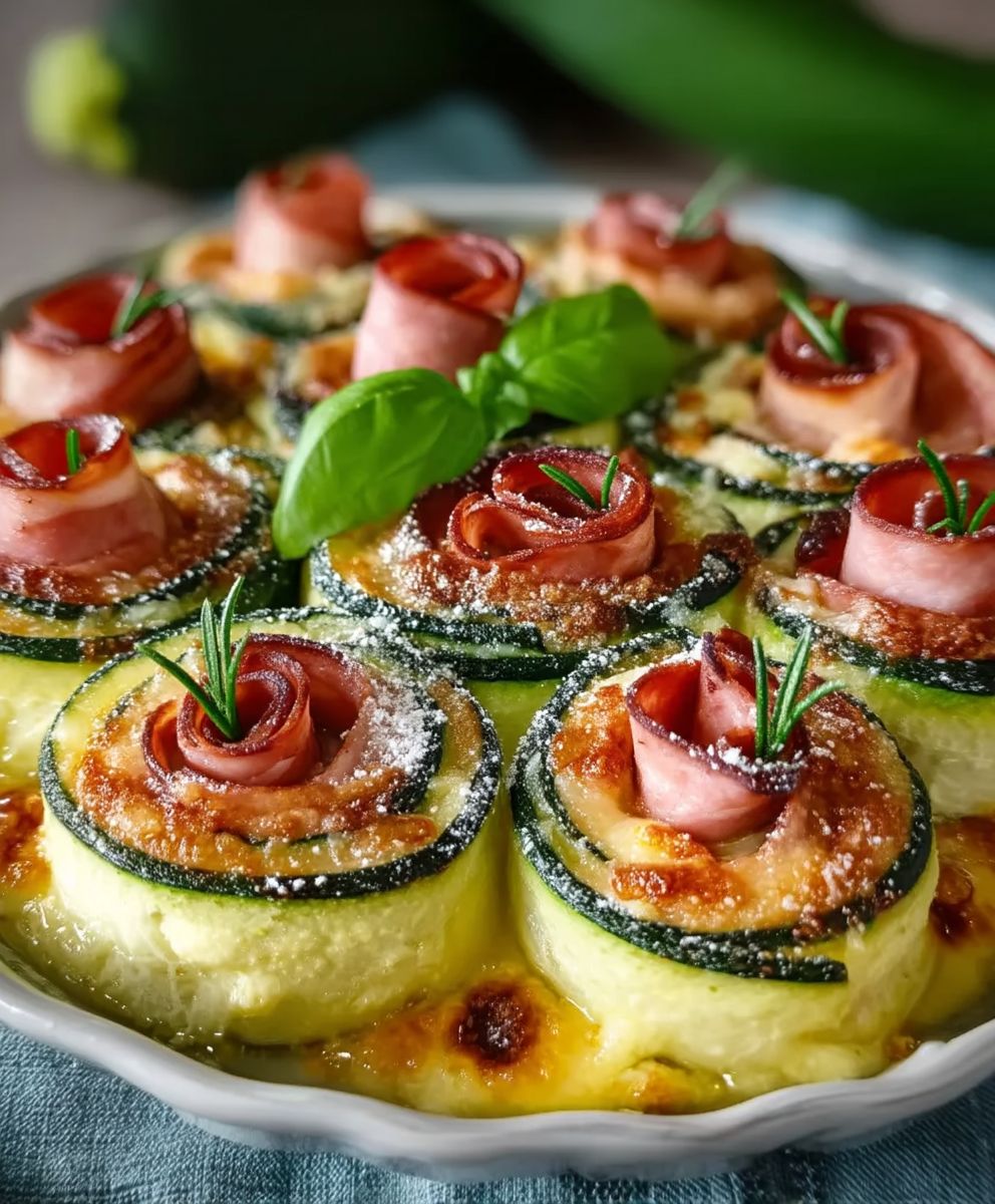 Zucchini Schinken Röllchen