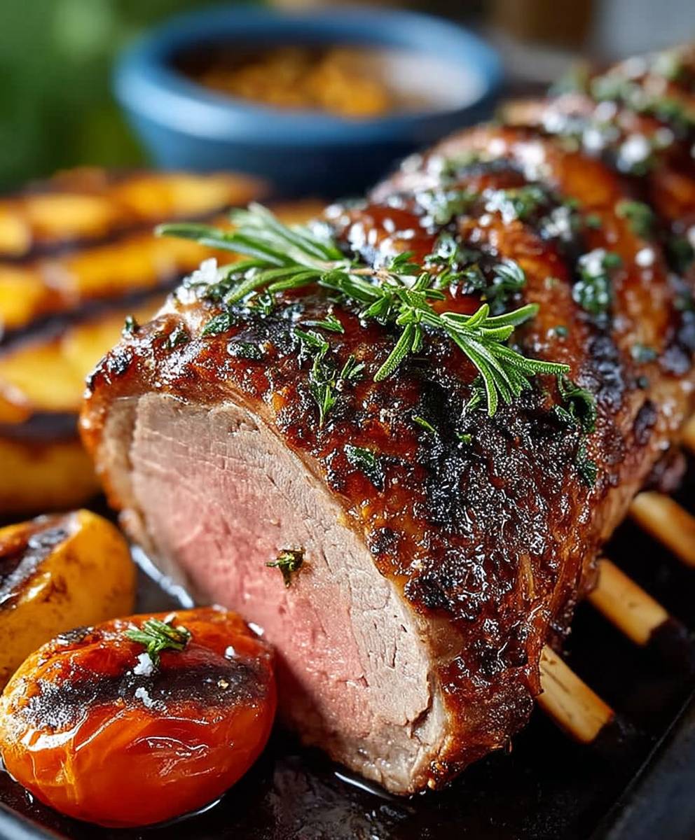 Gegrillte Lammkeule zubereiten