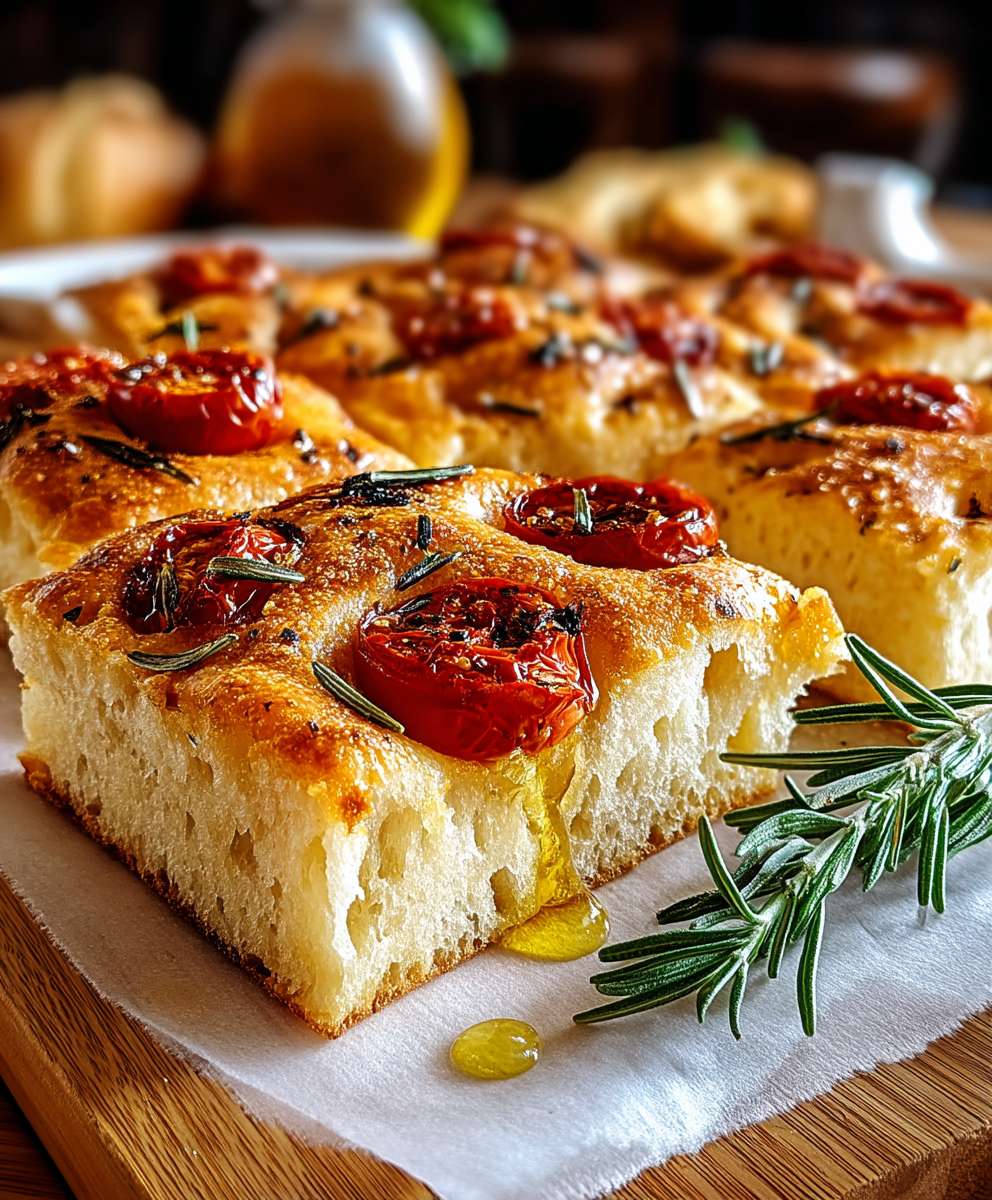 Rosmarin Focaccia Brot backen