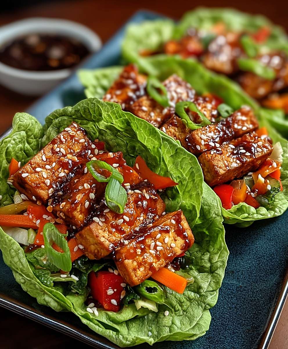 Teriyaki Tofu Salat Wraps