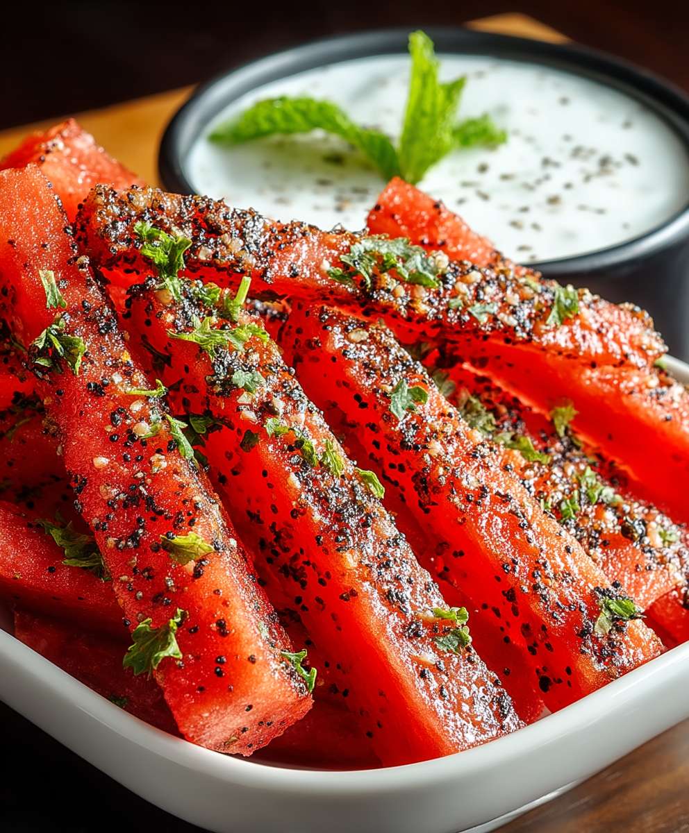 Würzige Wassermelonen Pommes