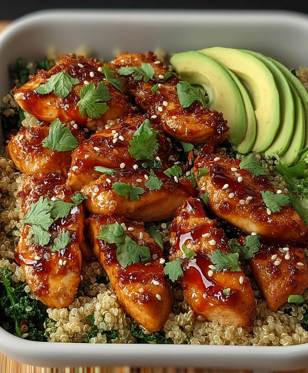 Honig Sriracha Hähnchen Bowl