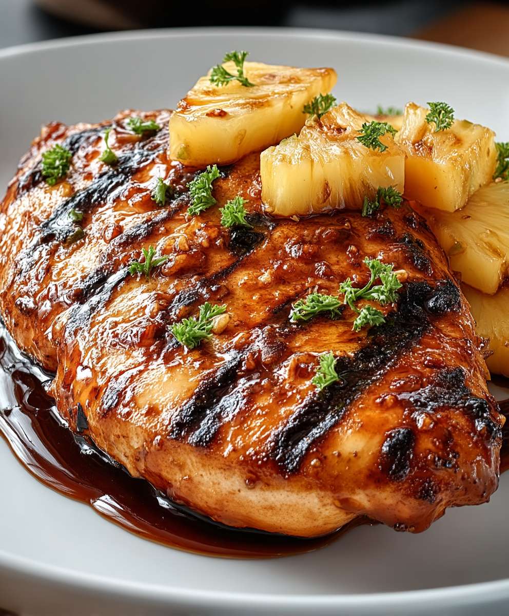 Ananas BBQ Hähnchenbrust