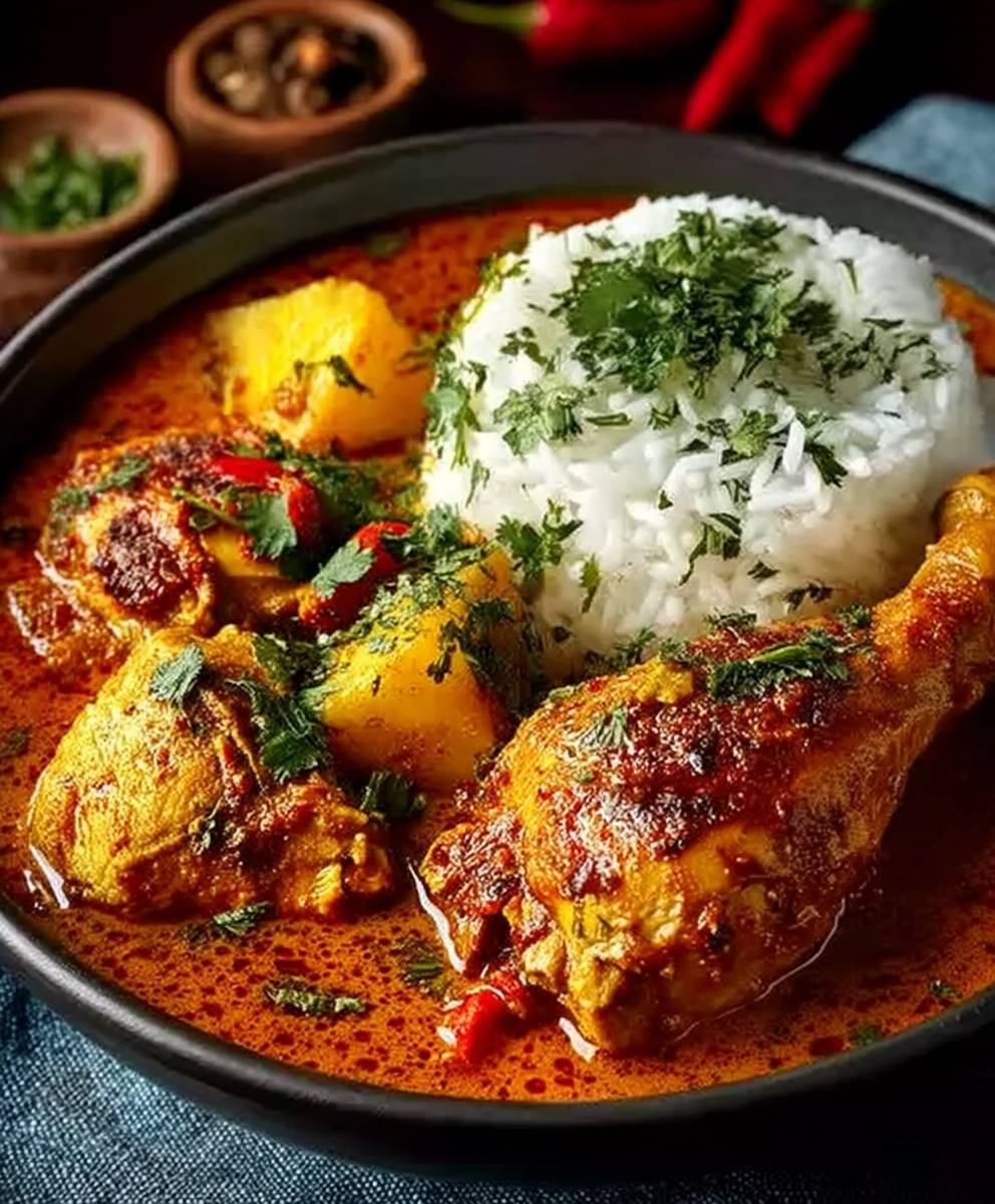 Afrikanisches Hähnchen Curry