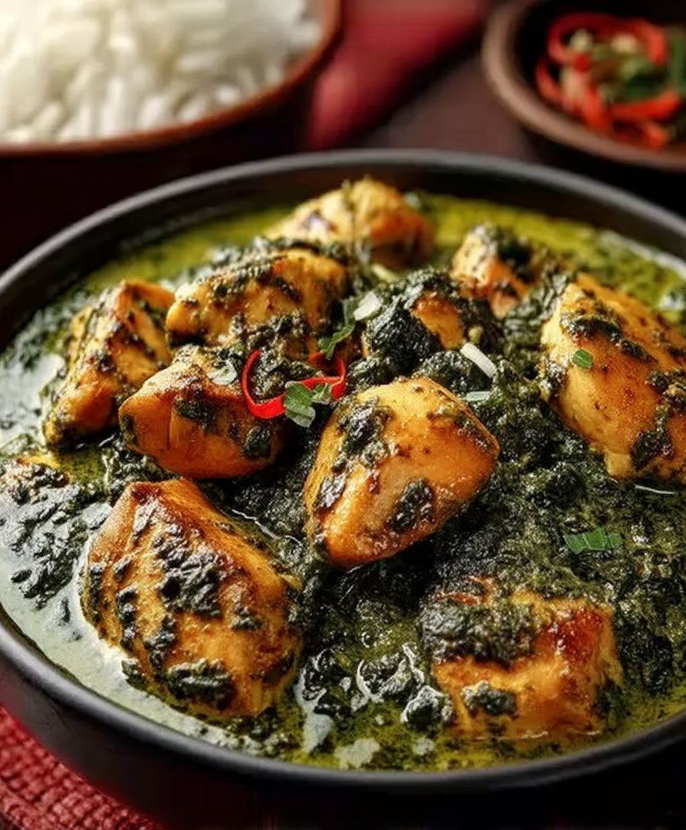 Hähnchen Saag zubereiten