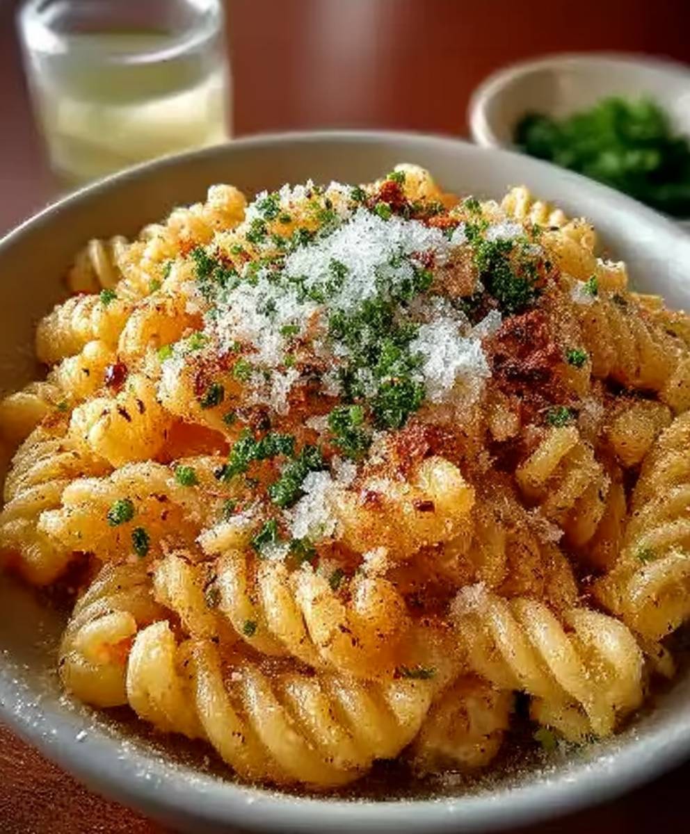 Knoblauchbutter Pasta zubereiten