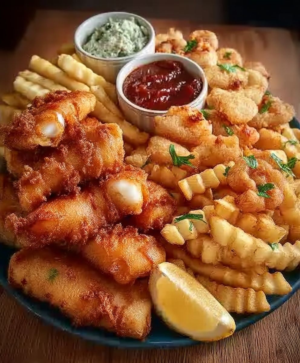Fisch mit Pommes
