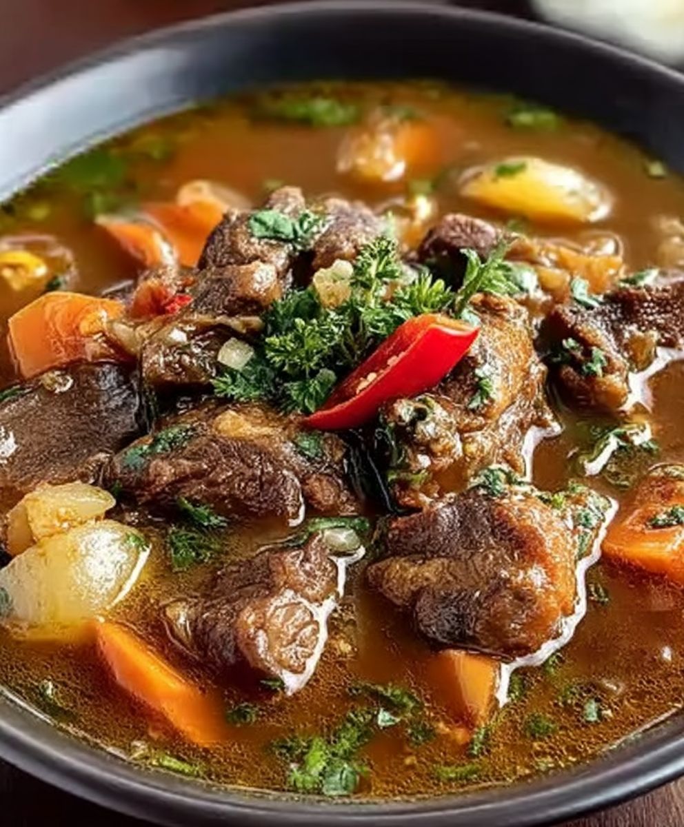 Ziegenfleisch Pfeffersuppe