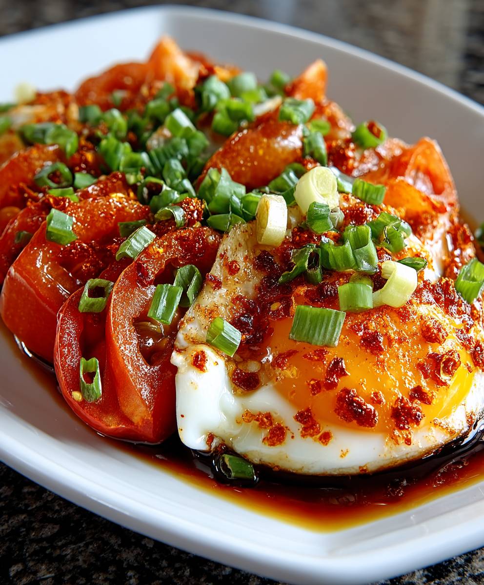 Gebratene Tomaten mit Ei
