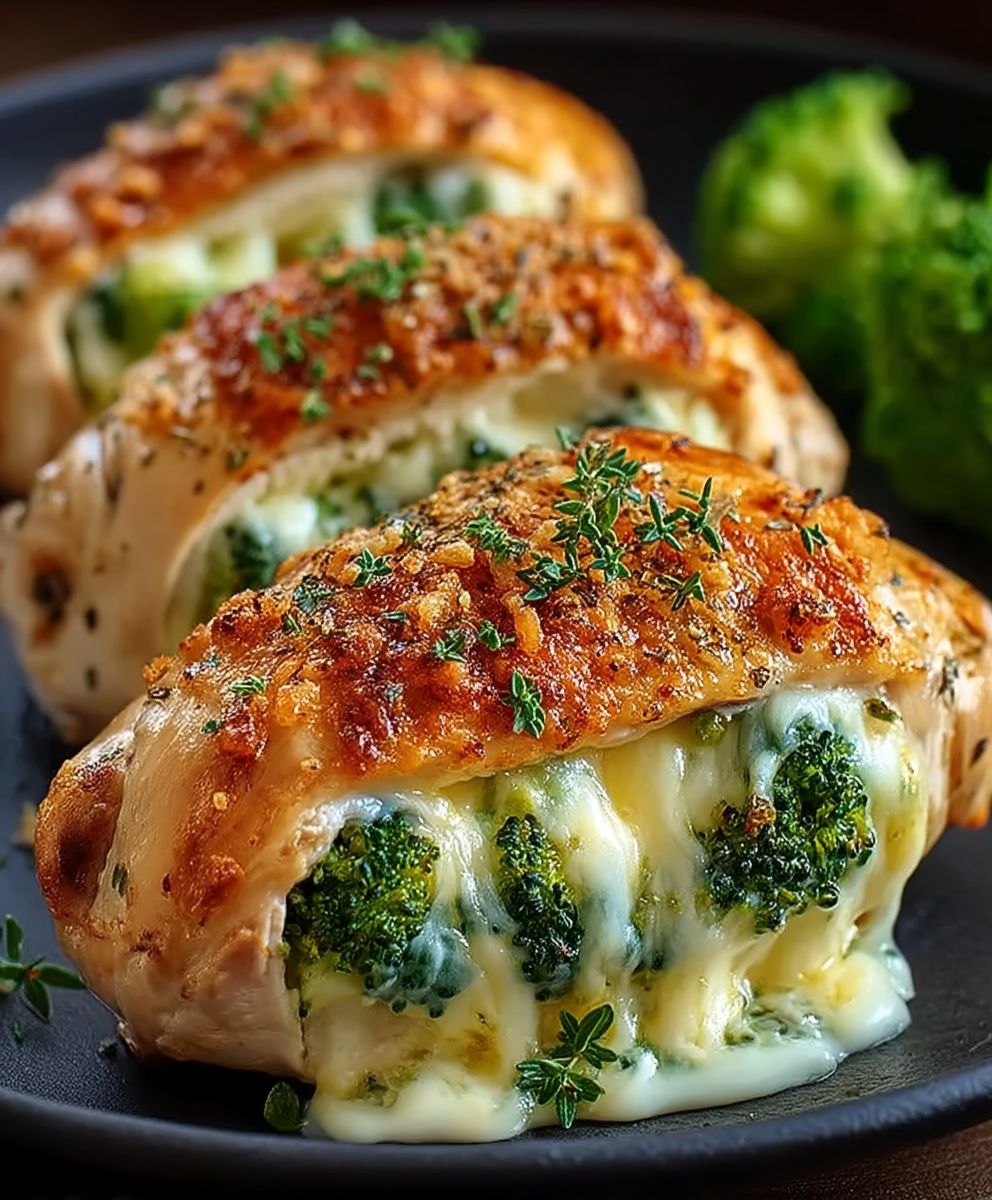 Gefülltes Hähnchen Brokkoli Käse