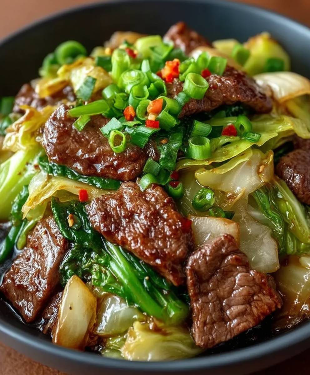 Rindfleisch Kohl Wok Alltag