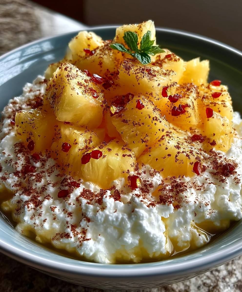 Hüttenkäse Ananas gesund
