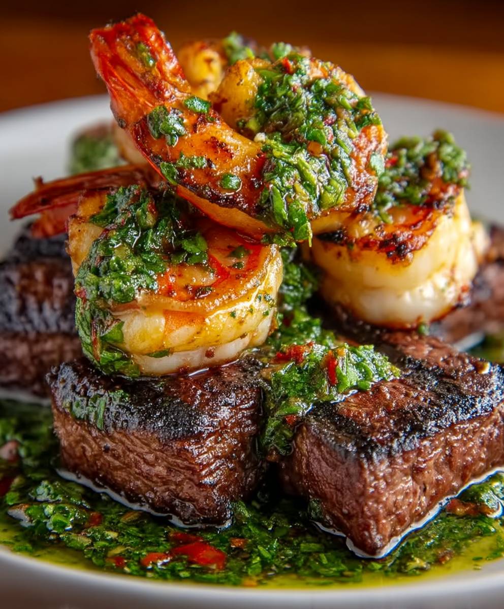 Gegrillte Garnelen Steak Chimichurri