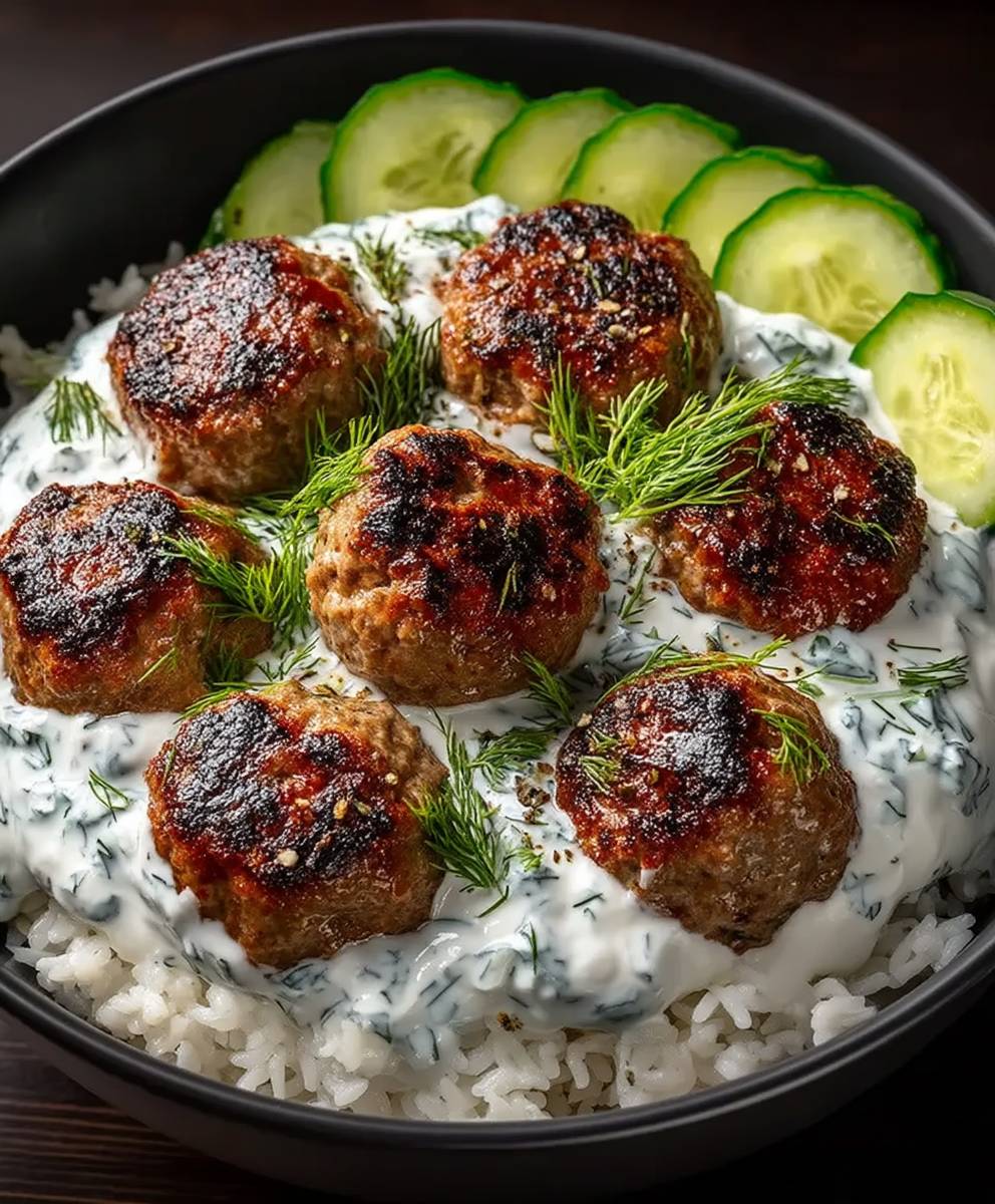 Griechische Fleischbällchen mit Tzatziki