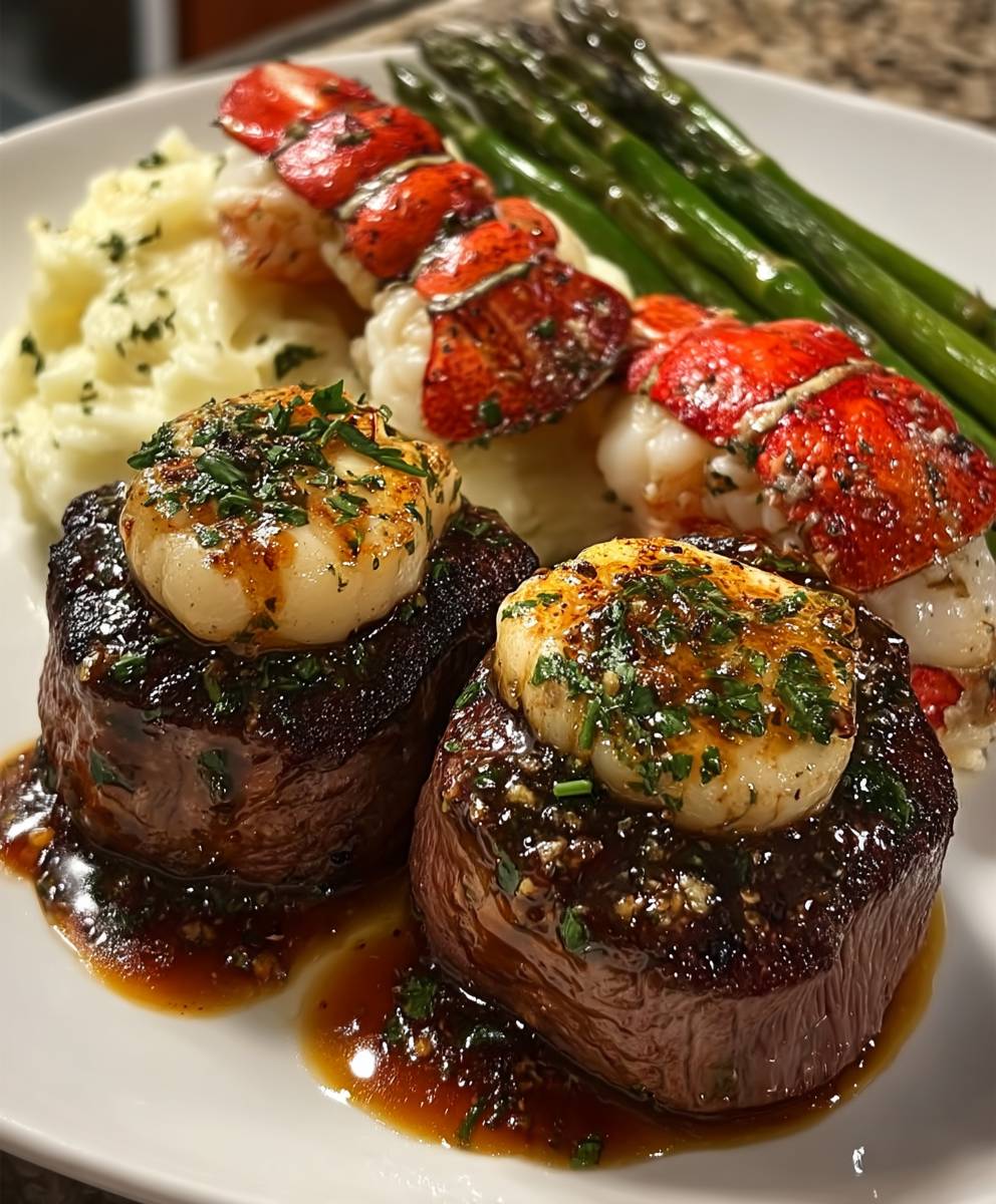 Surf and Turf Abendessen