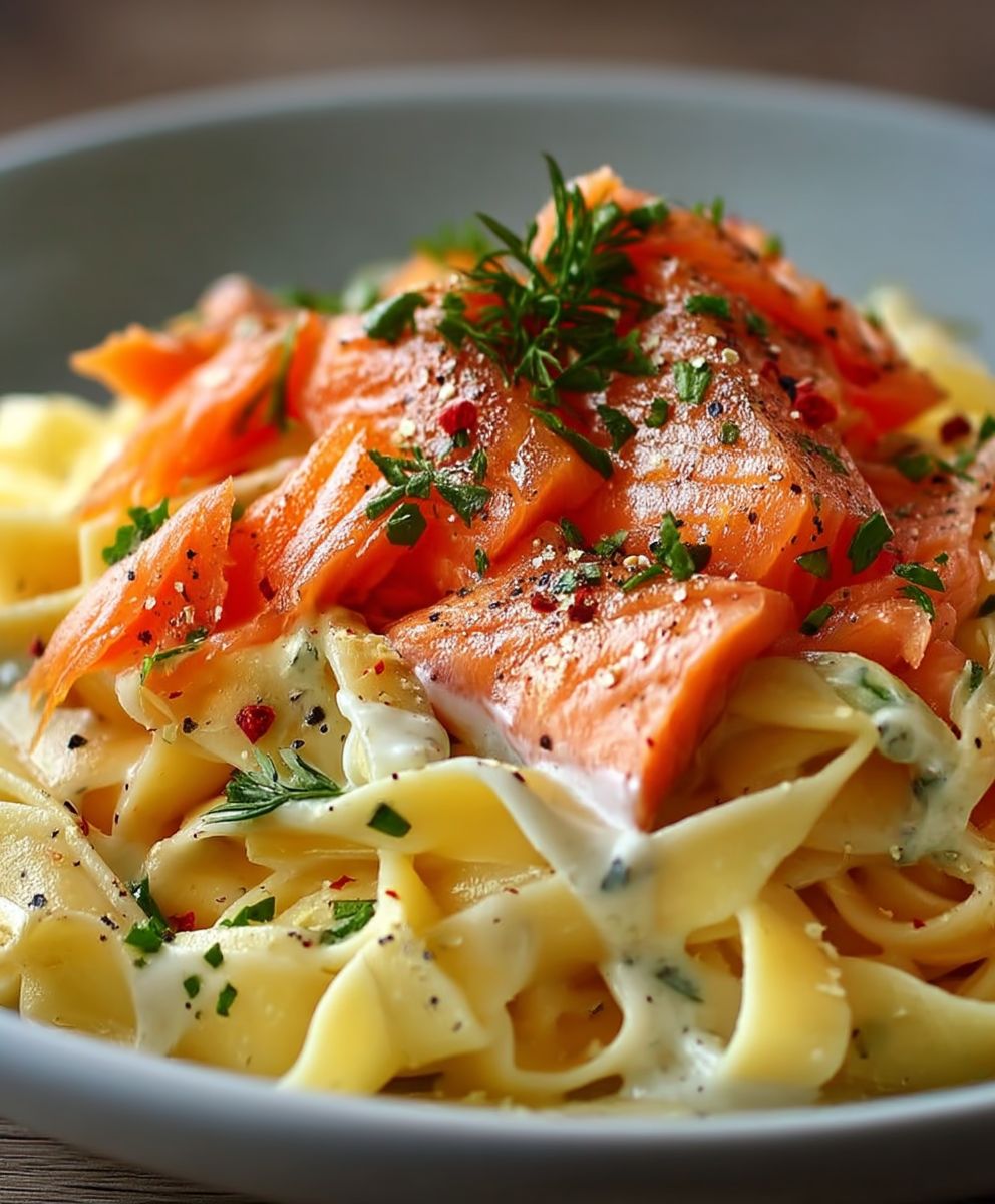 Lachs Tagliatelle