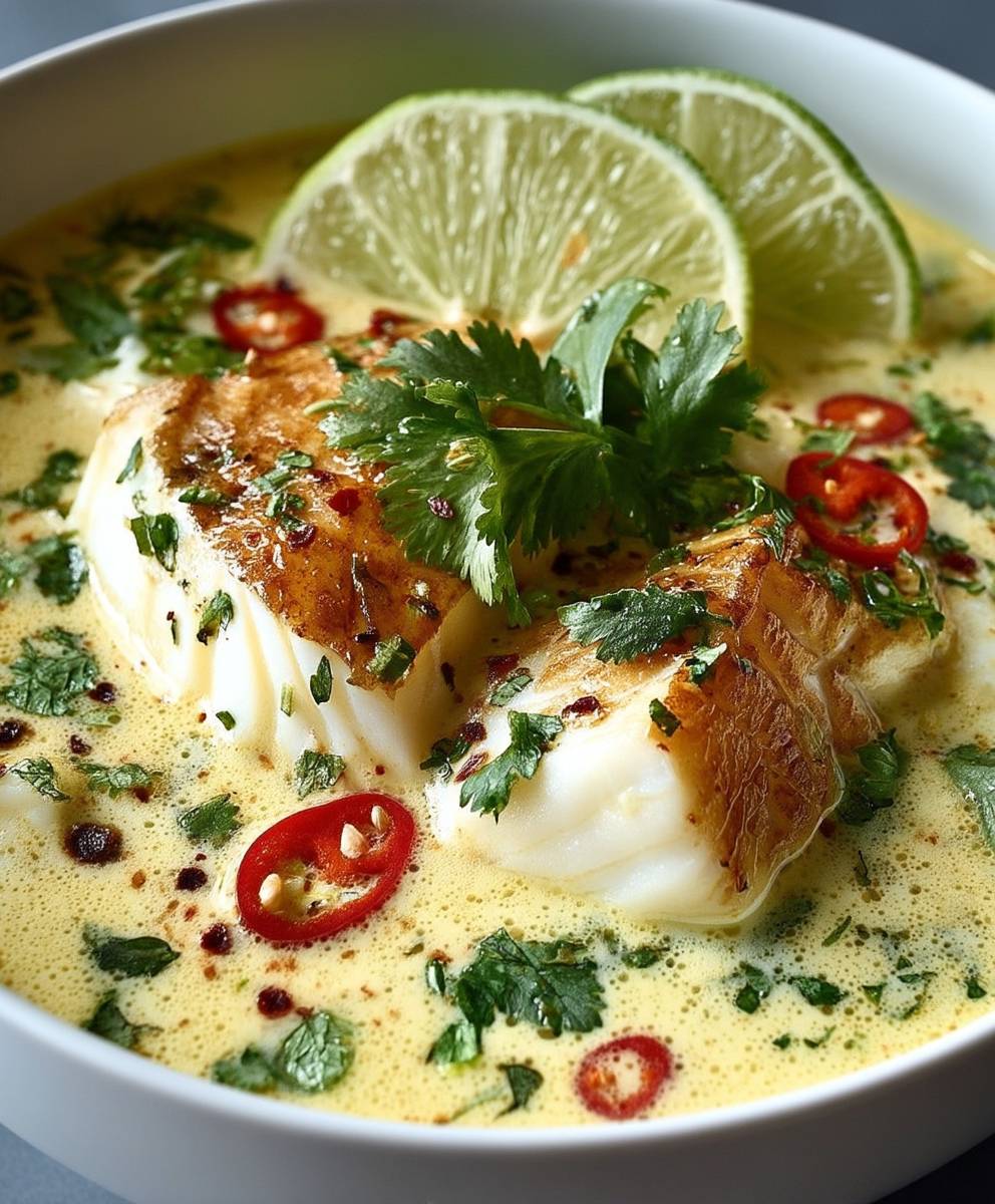 Limetten Kokos Fischsuppe