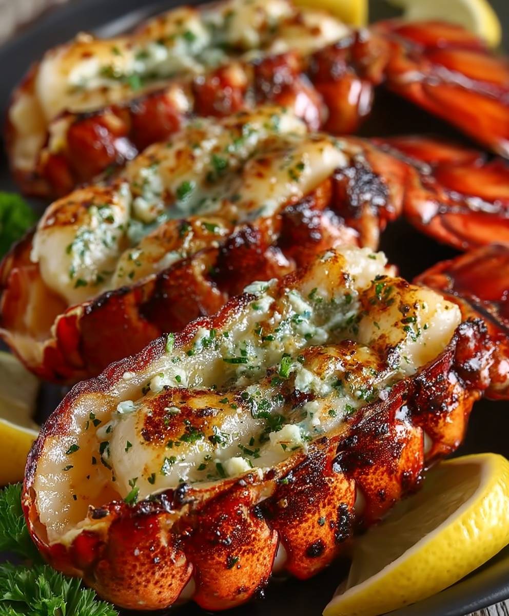 Gegrillte Hummerschwänze Kräuterbutter