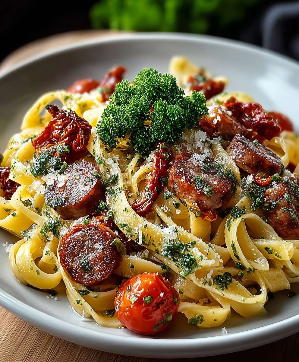 One Pot Pasta Wurst Tomaten
