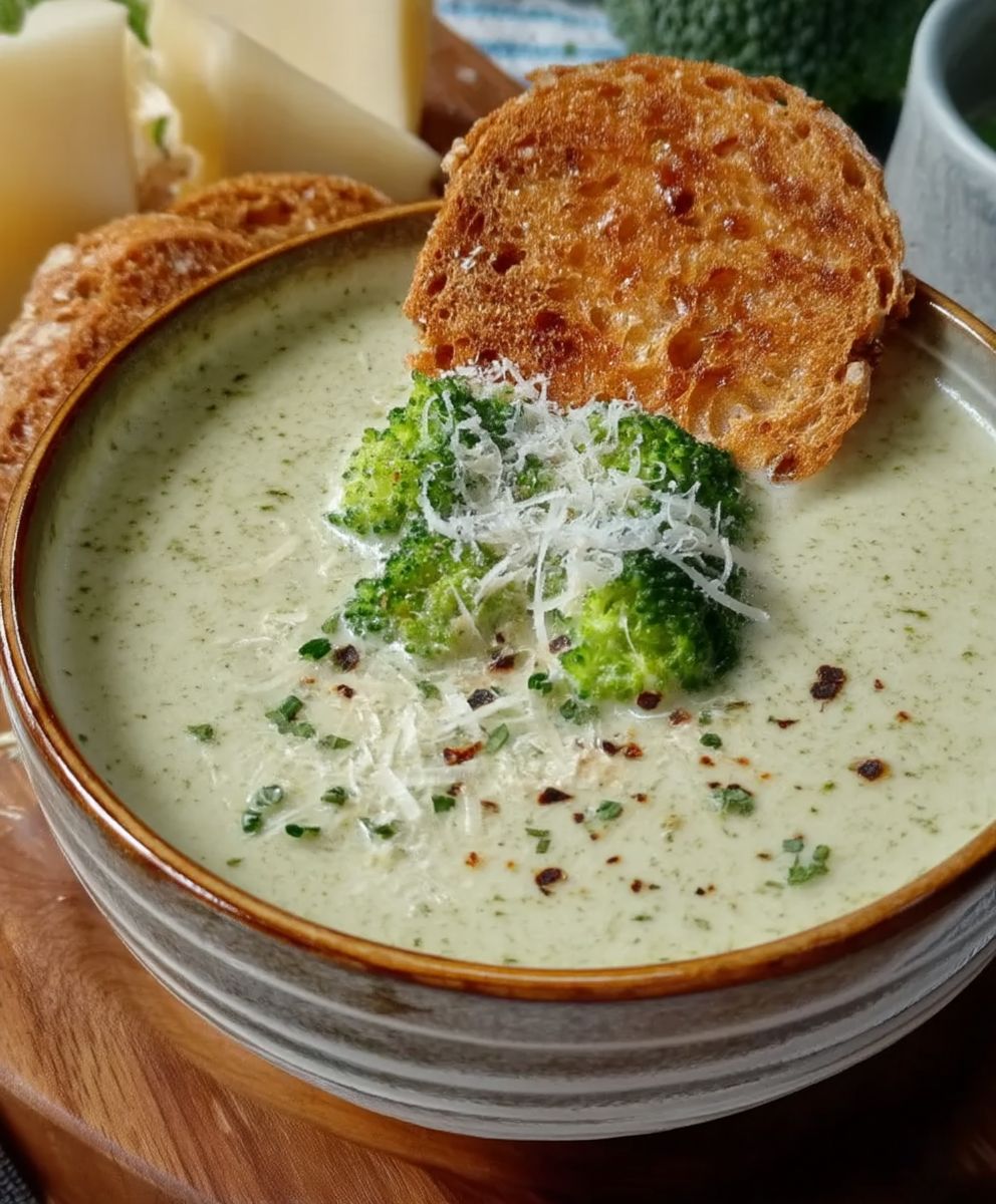 Brokkolicremesuppe Grana Padano