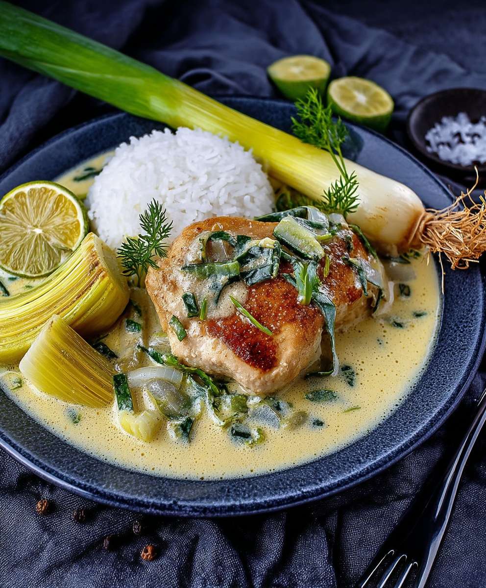 Hähnchenbrust Lauchsoße