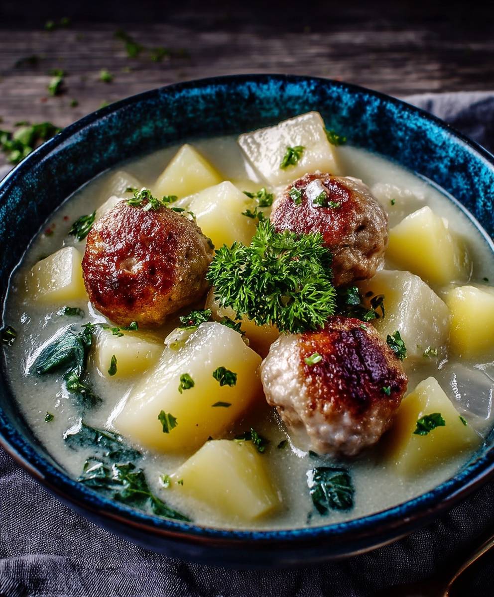 Kohlrabi Topf Bratwurstbällchen