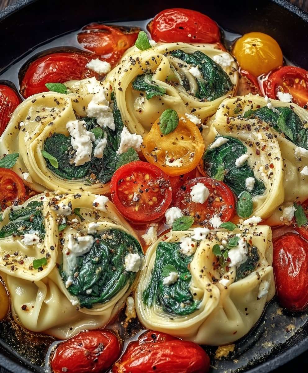 Spinat Schupfnudeln Feta Tomaten