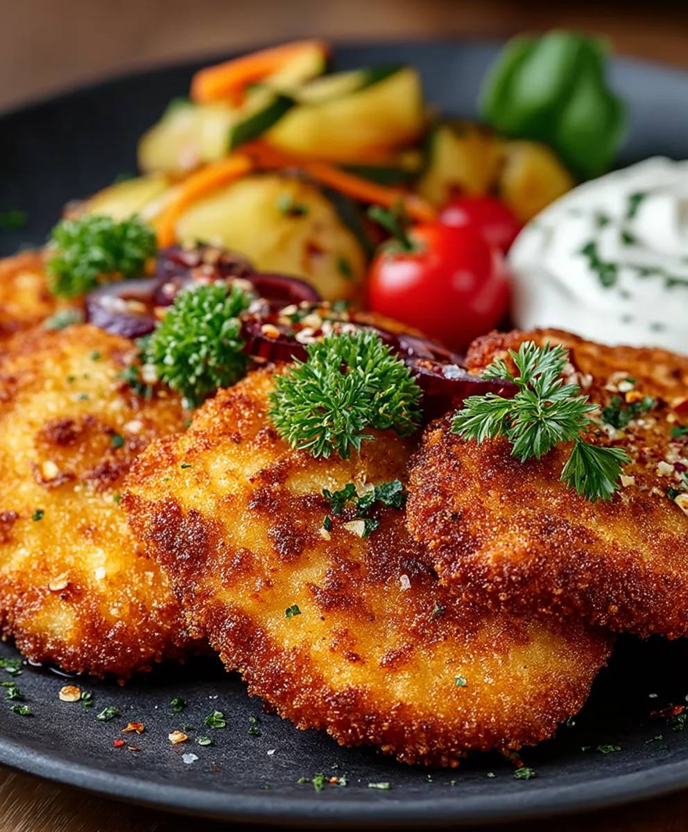 Überbackene Partyschnitzel für Gäste