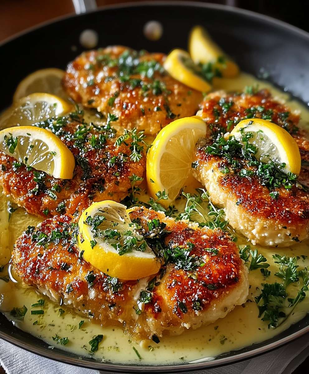 Zitronen Parmesan Hähnchen Pfanne