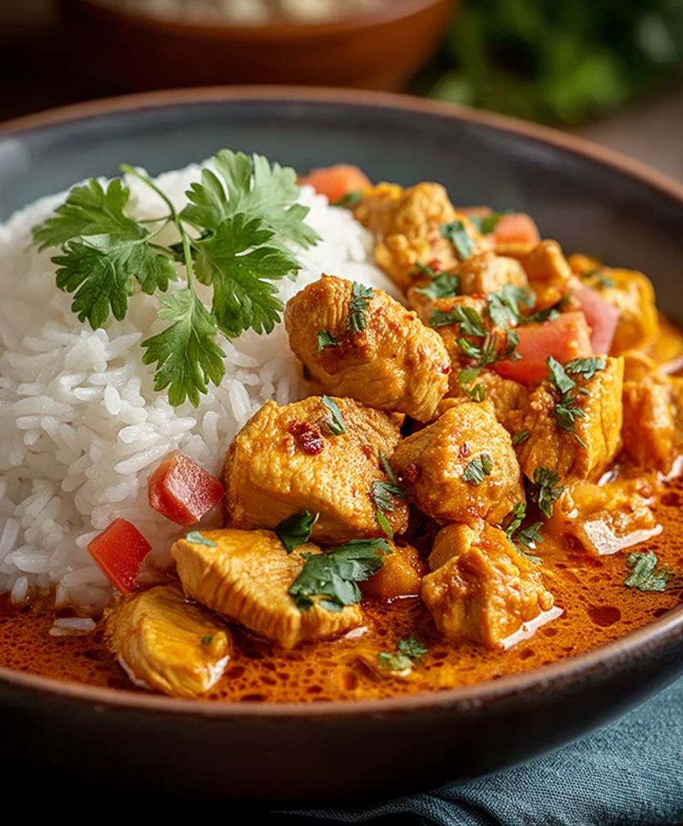 Hähnchen Curry Basmati Reis