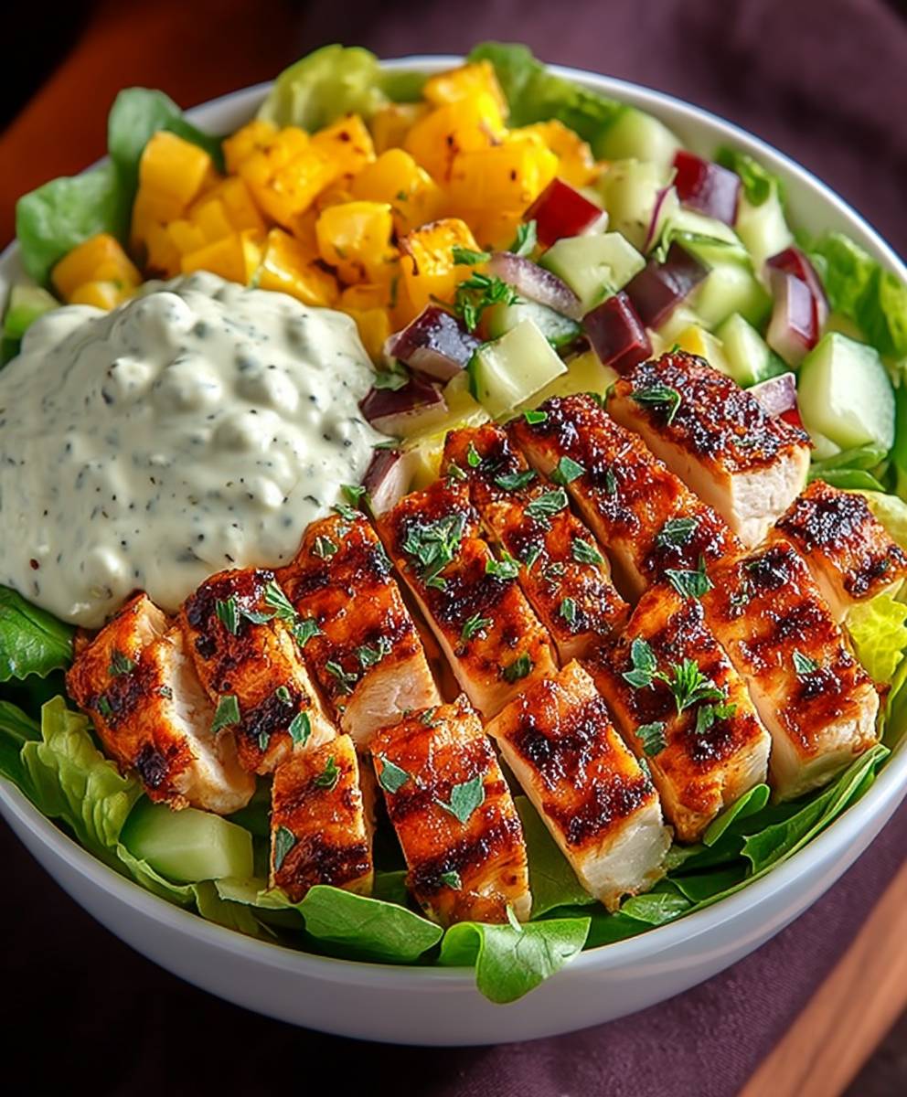 BBQ Hähnchen Salat