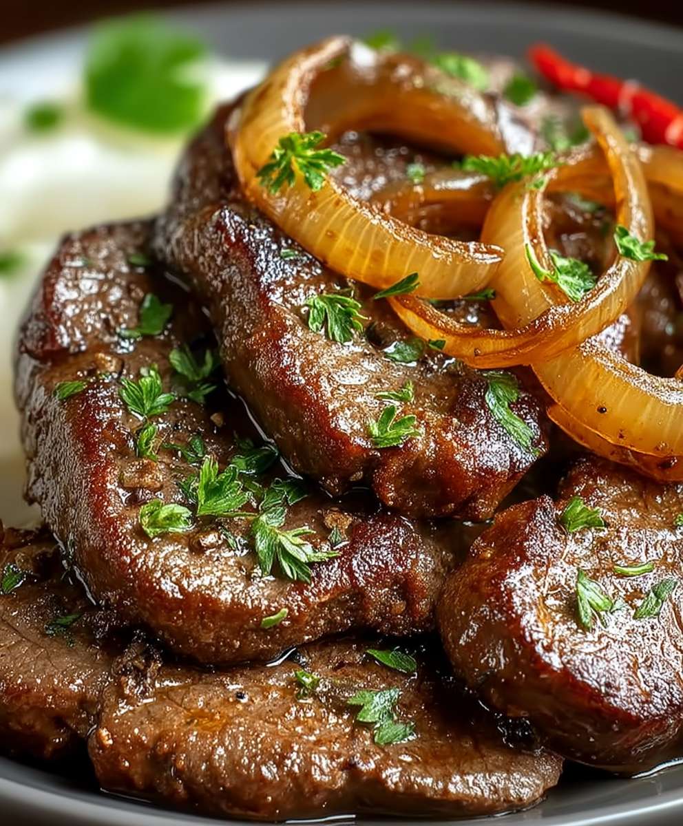 Leber mit Zwiebeln zubereiten
