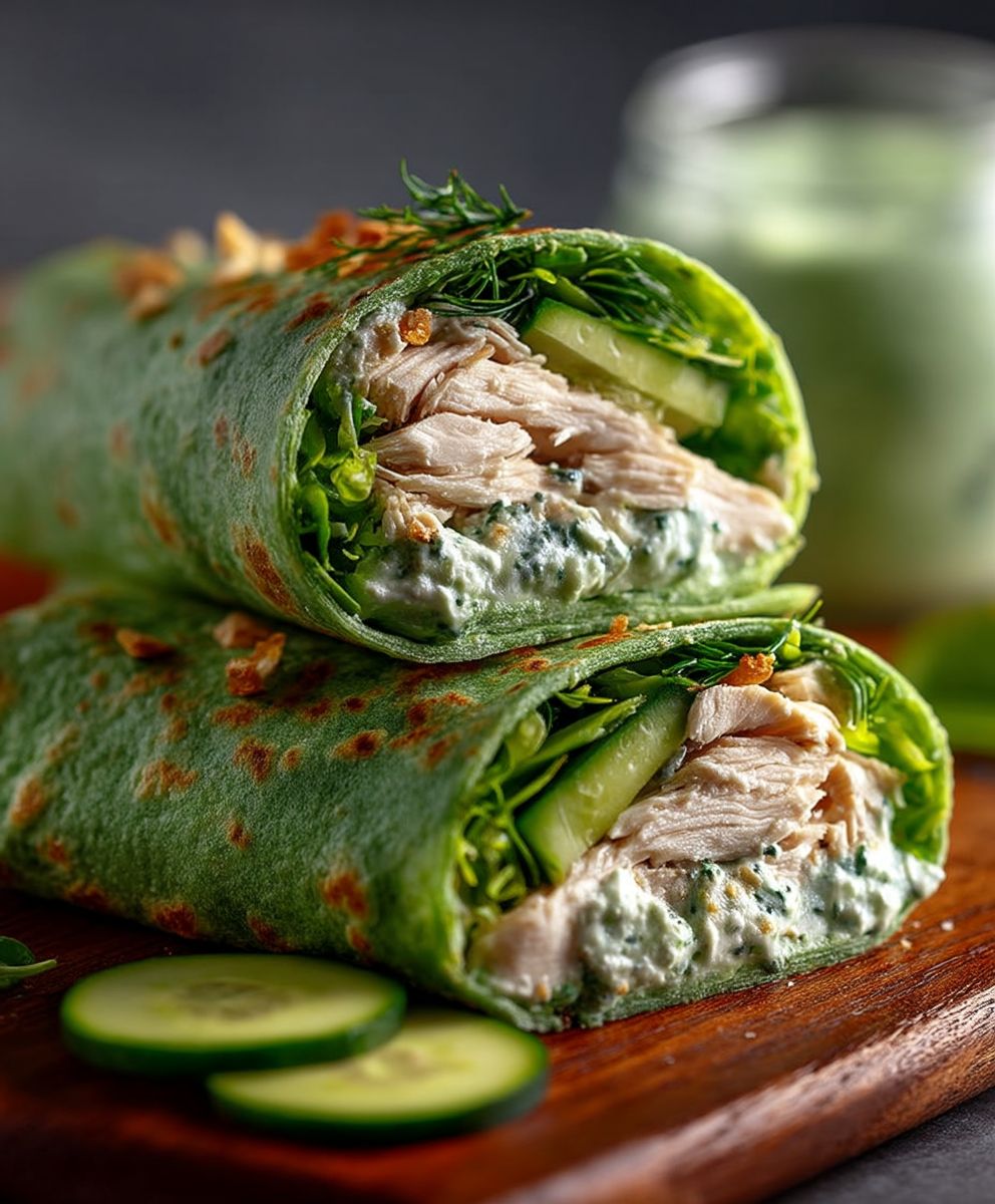 Green Goddess Wrap Hähnchen