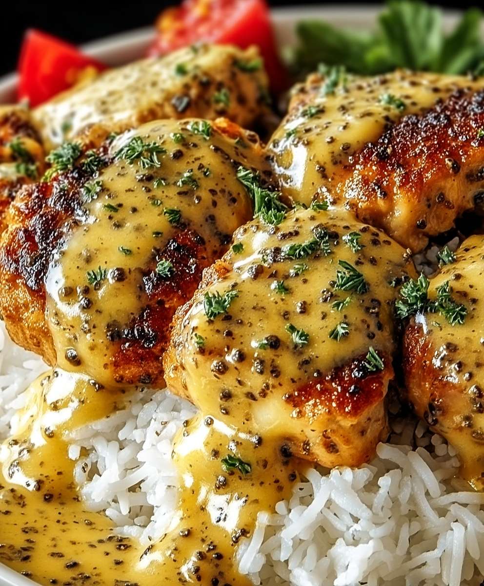 Honig Senf Hähnchen Reis
