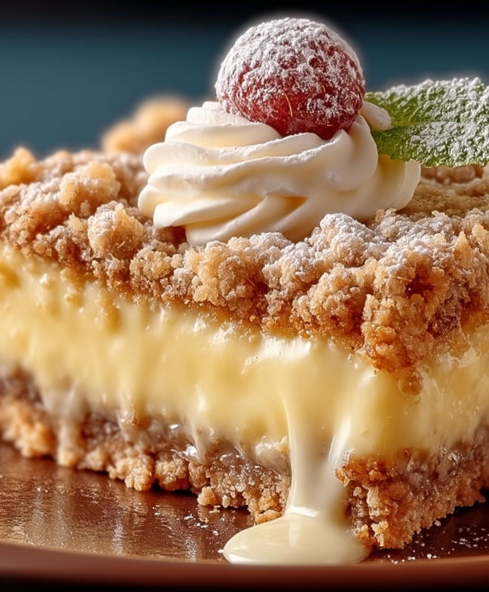 Streuselkuchen Pudding backen
