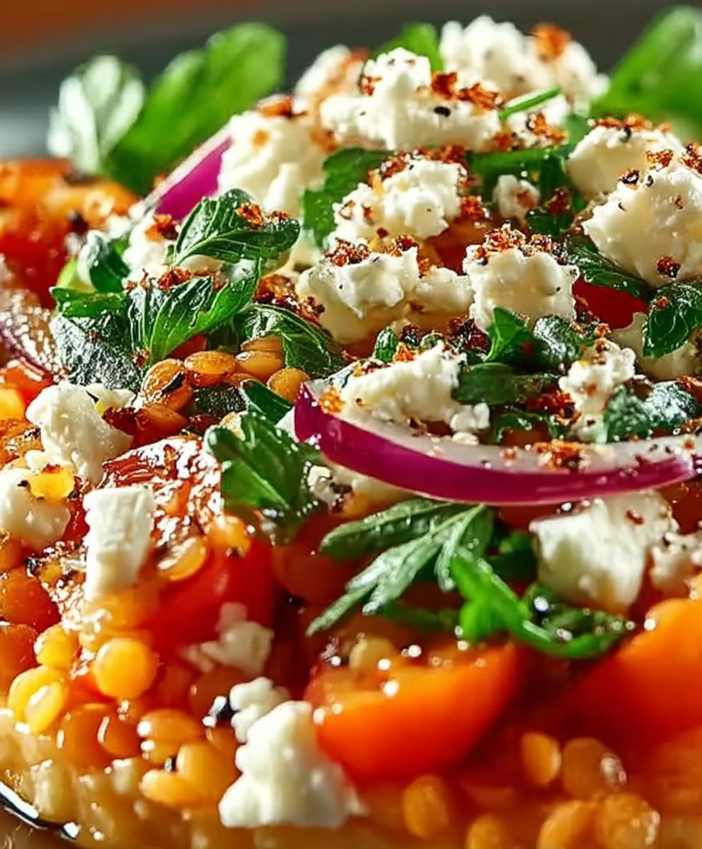 Rote Linsen Salat Feta