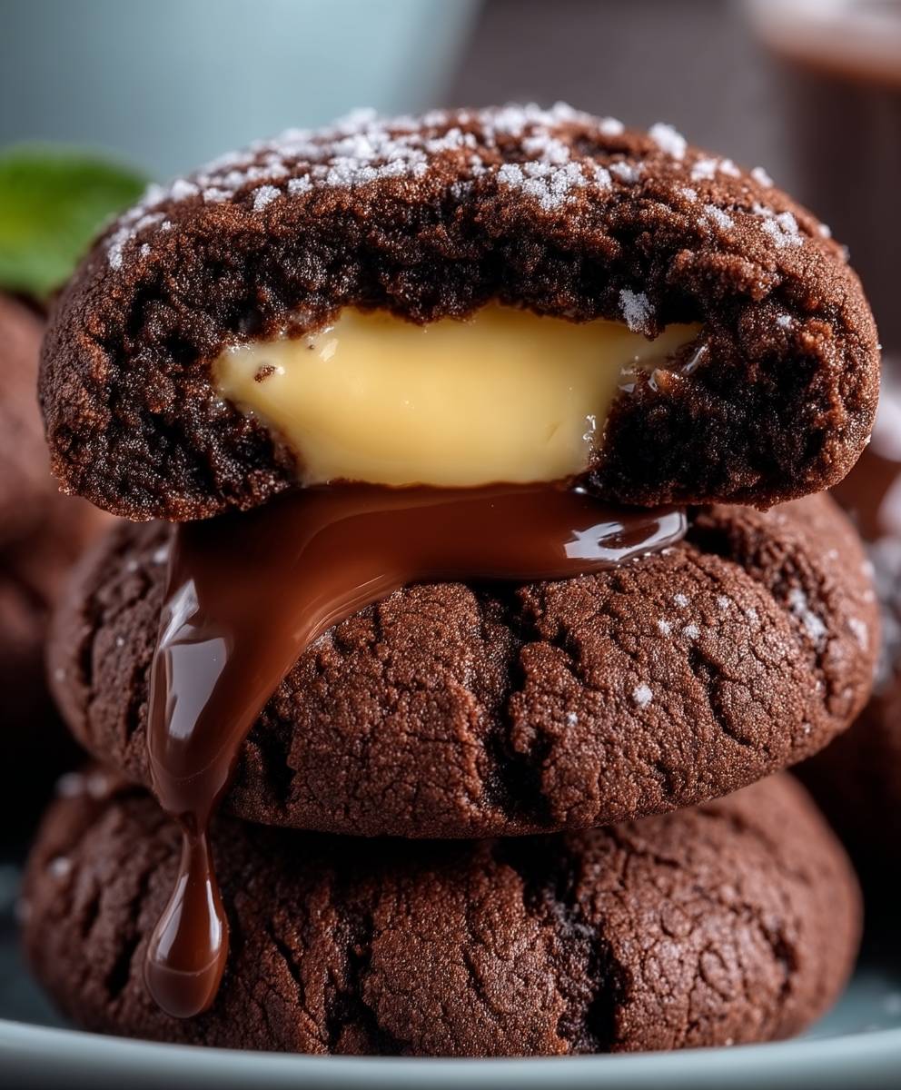 Schokoladen Cheesecake Cookies backen