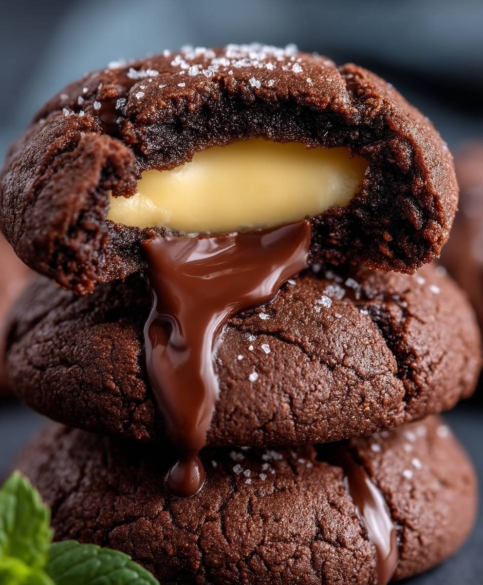 Schokoladen Cheesecake Cookies backen