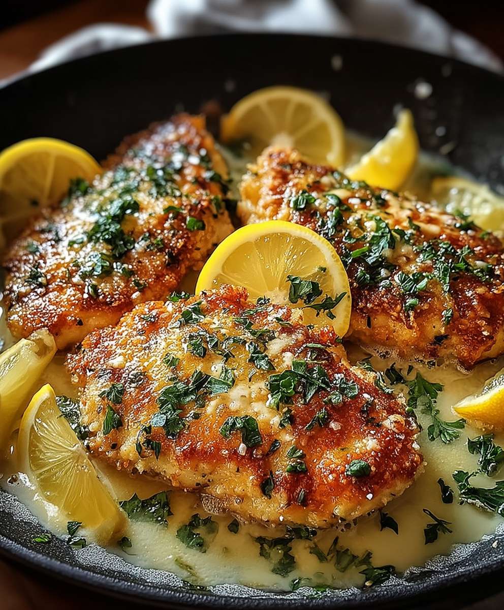 Zitronen Parmesan Hähnchen Pfanne
