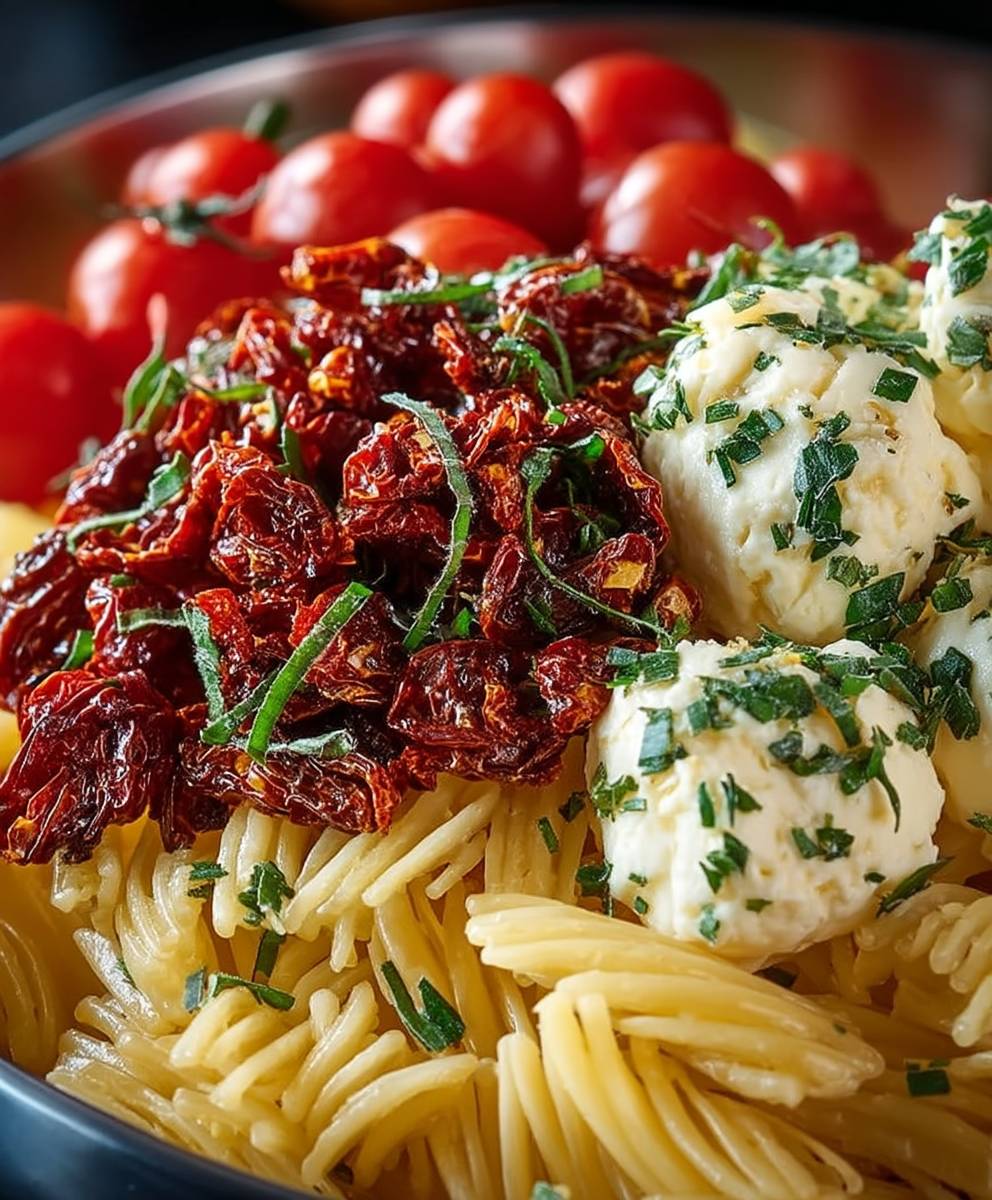Nudelsalat sonnengetrocknete Tomaten