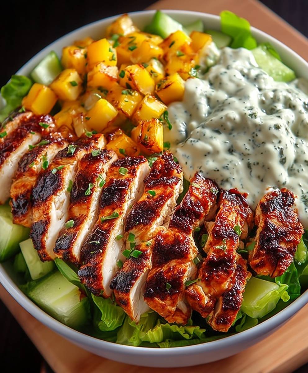 BBQ Hähnchen Salat