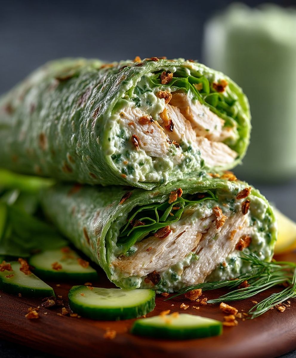 Green Goddess Wrap Hähnchen