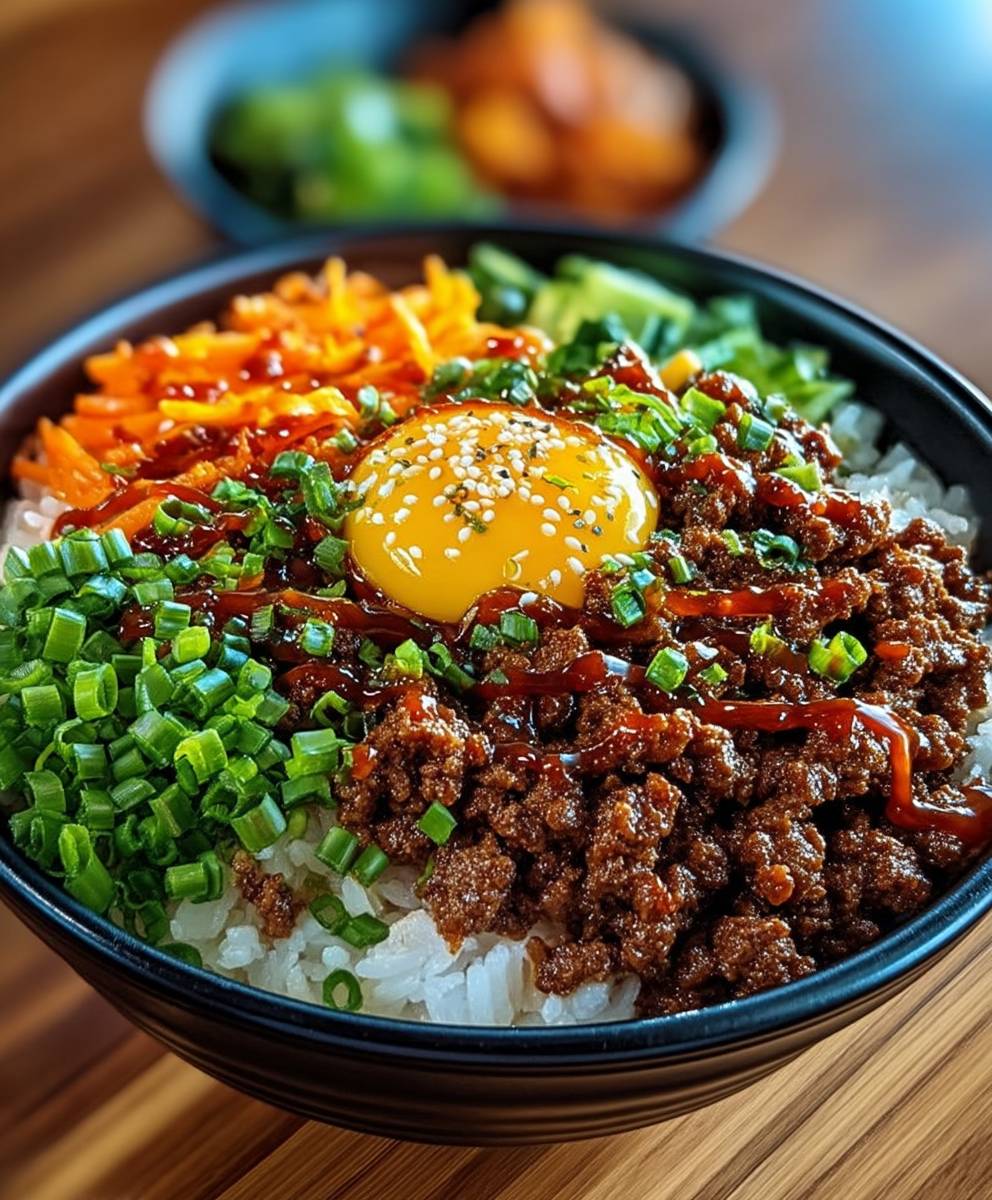 Koreanische Rinderhack Bowl