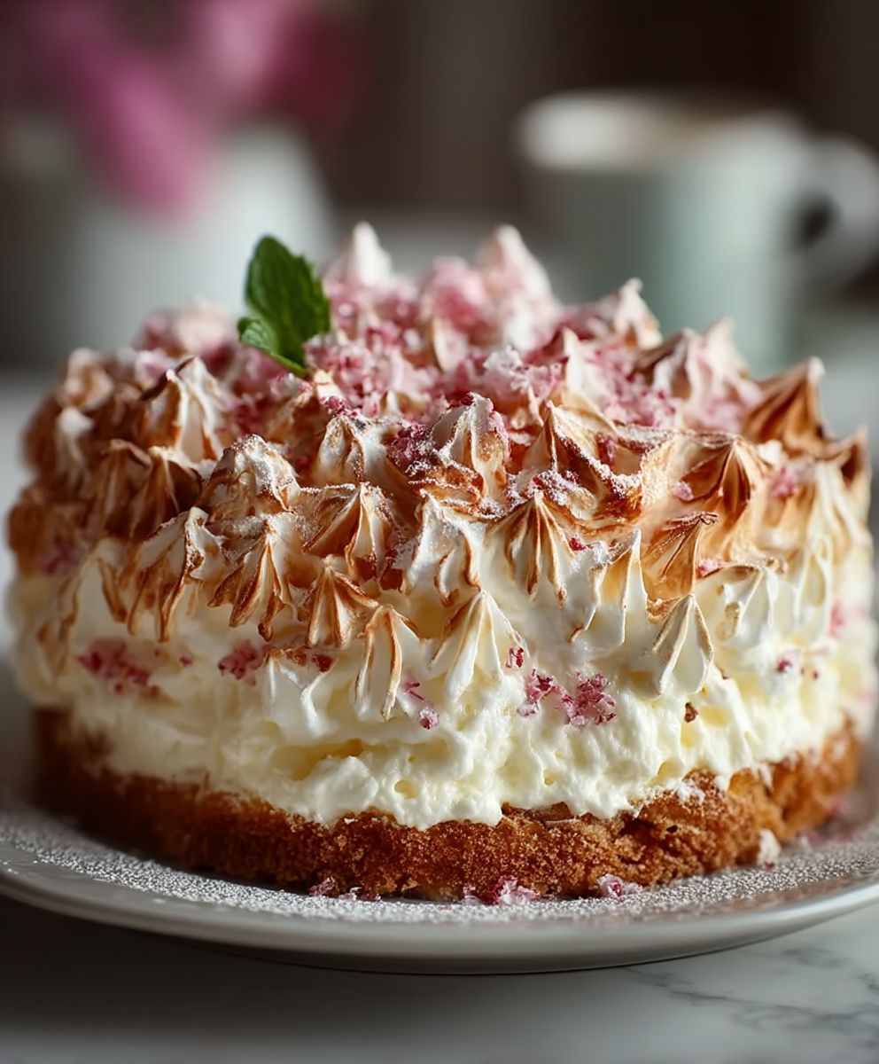 Rhabarber Baiser Kuchen