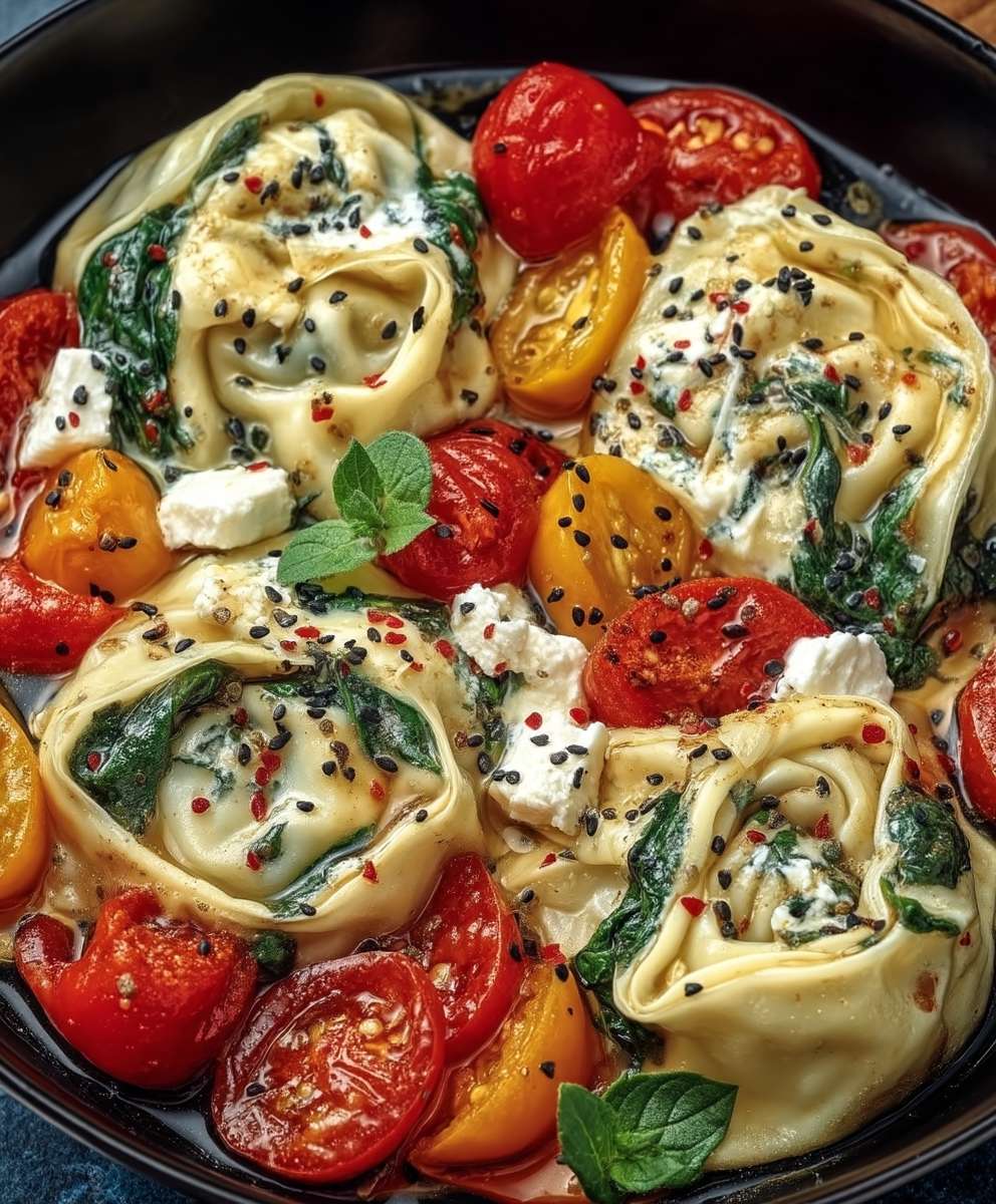 Spinat Schupfnudeln Feta Tomaten