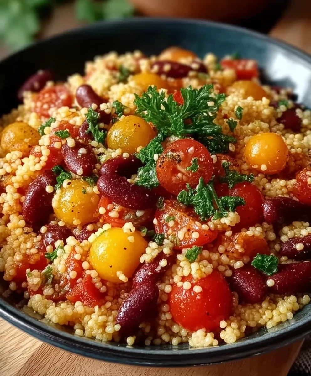 Couscous Pfanne: Tomaten & Kidneybohnen Rezept