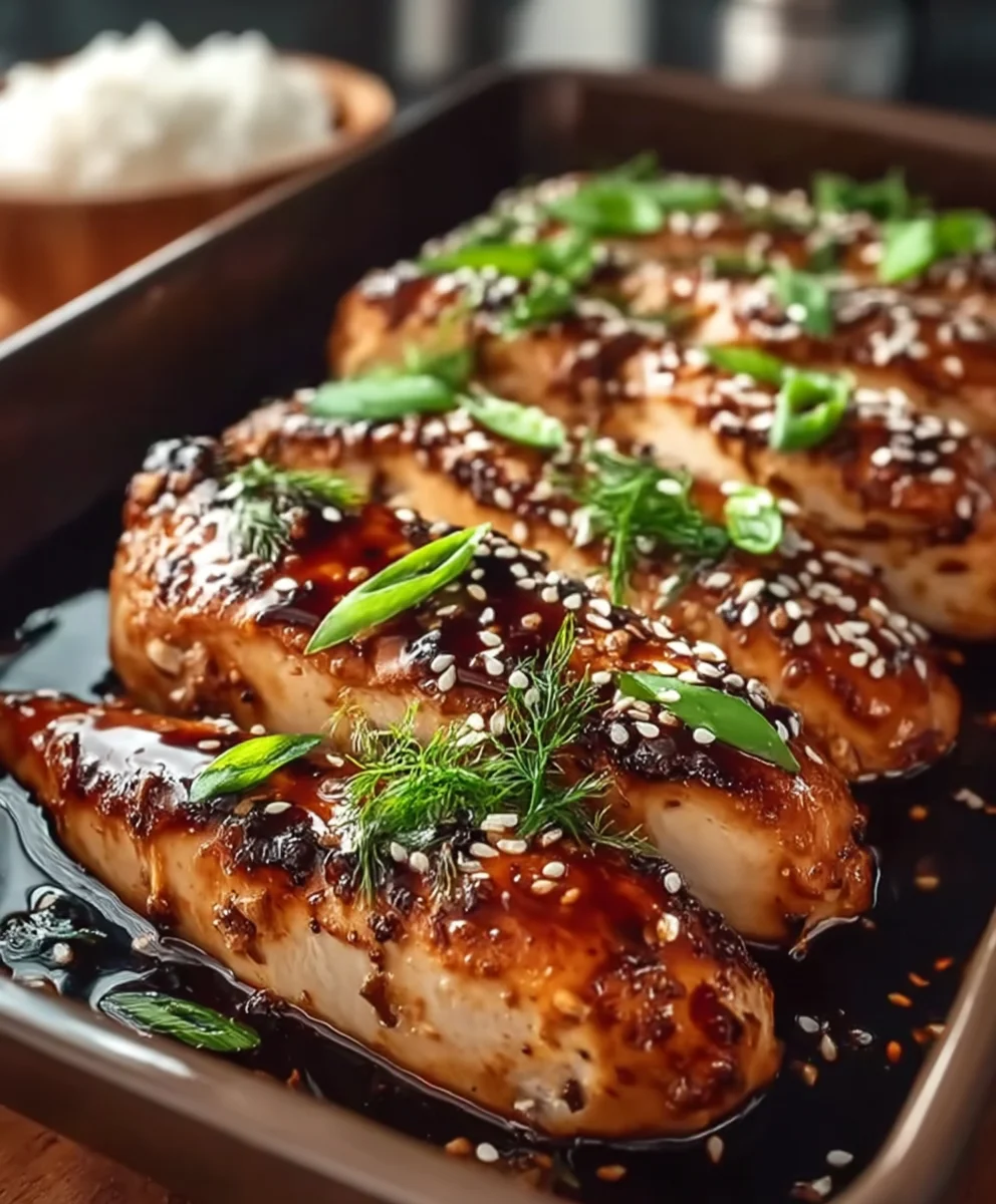 Ultimatives Saftiges Teriyaki Hähnchen aus dem Ofen Rezept